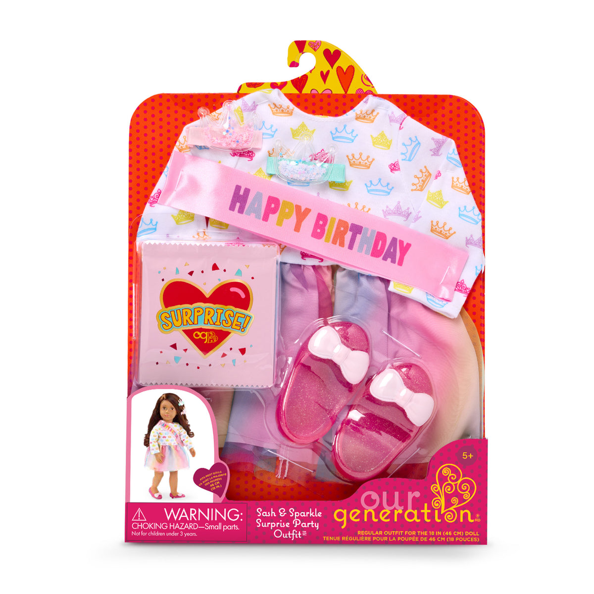 Our Generation Regular Outfit - Sash & Sparkle Surprise Party Outfit - Toyworld NZ