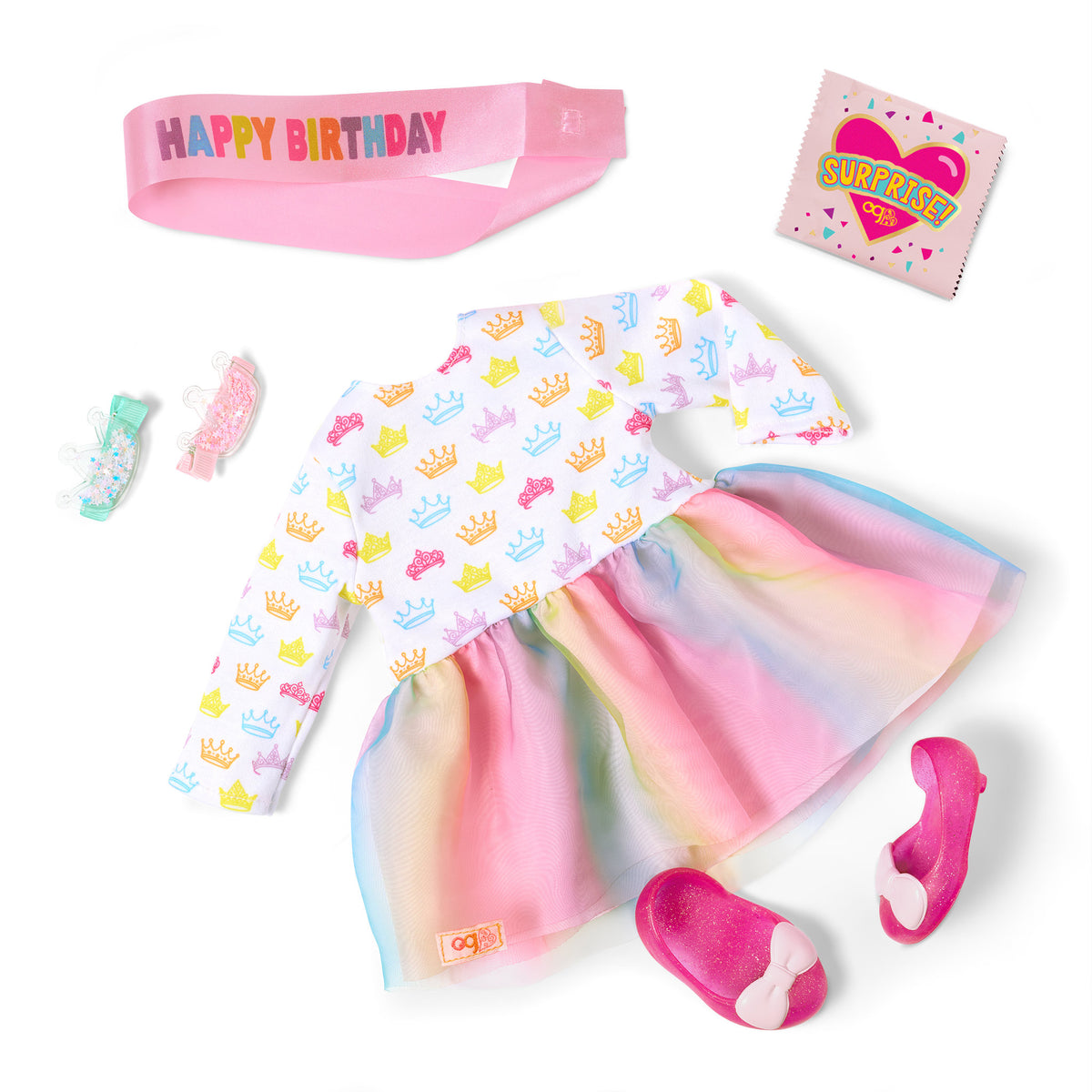 Our Generation Regular Outfit - Sash & Sparkle Surprise Party Outfit - Toyworld NZ