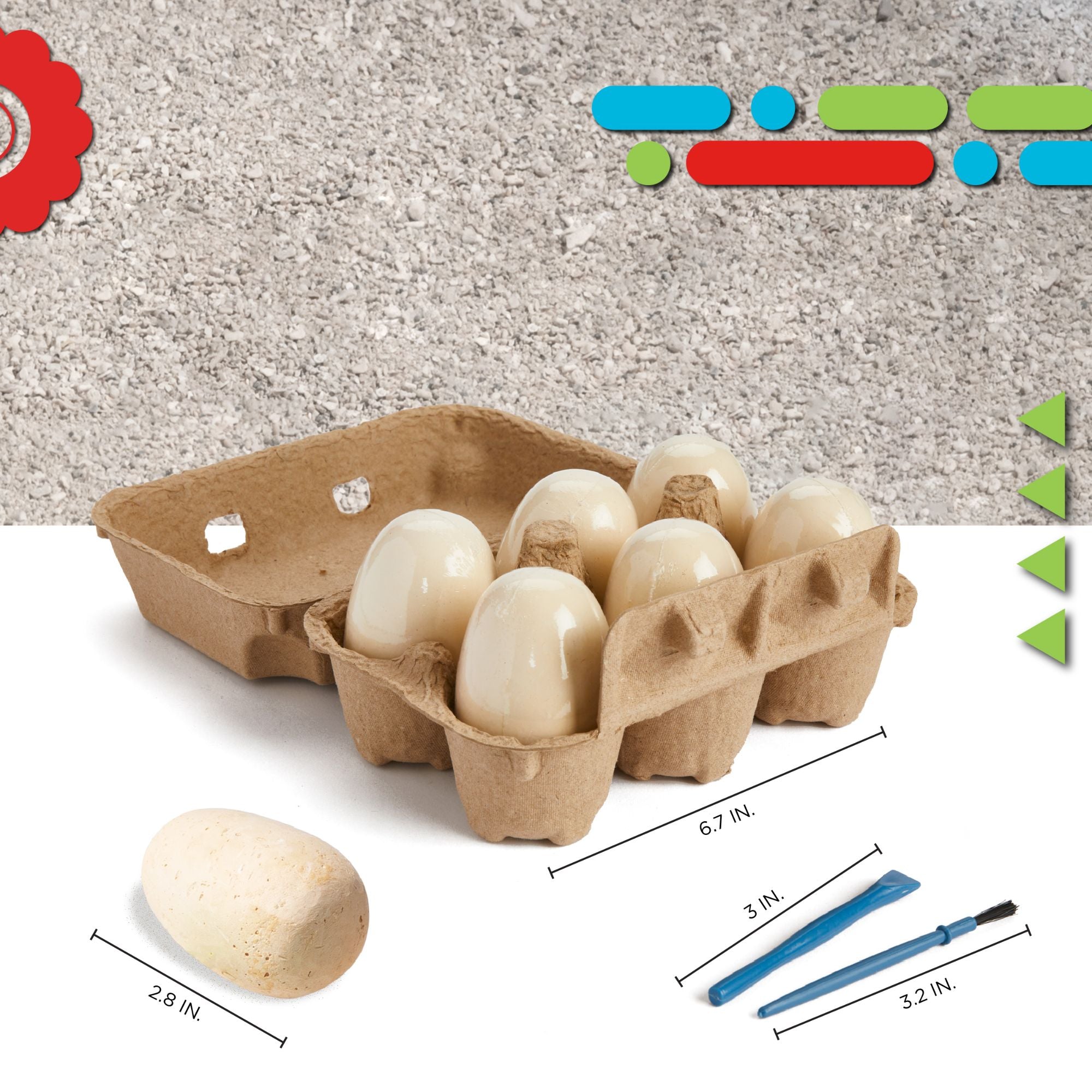 Discovery Dig & Discover Dino Excavation Eggs 6 Pack