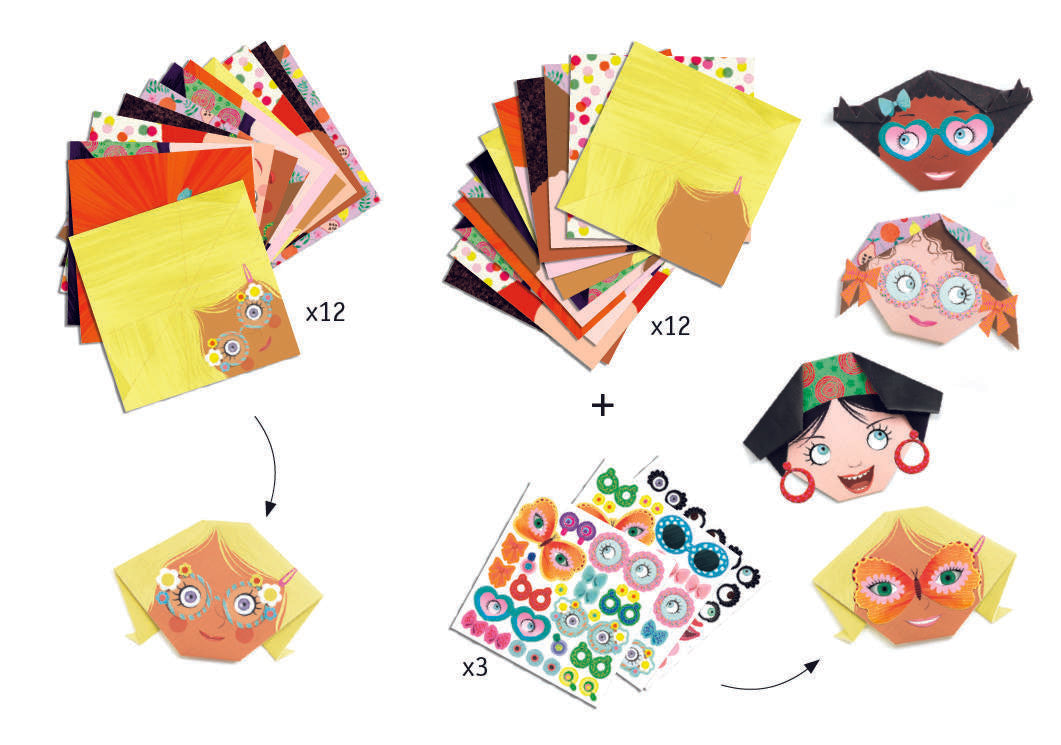 Djeco Origami Pretty Faces