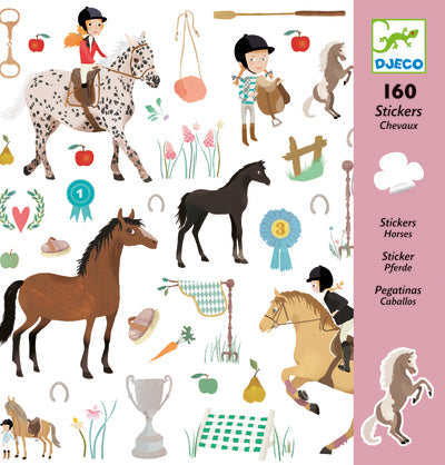 Djeco Stickers Horses 160 Piece