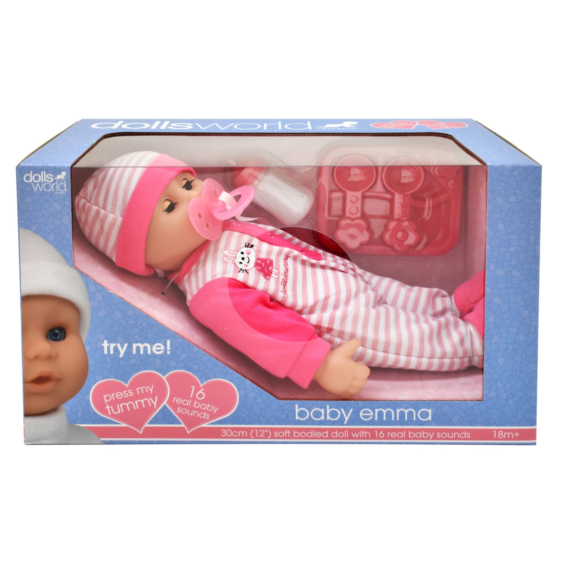 Dolls World Baby Emma 30cm Soft Bodied Doll – Toyworld NZ