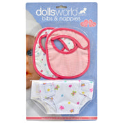 Dolls World Bibs & Nappies For 18 Inch (46cm) Doll