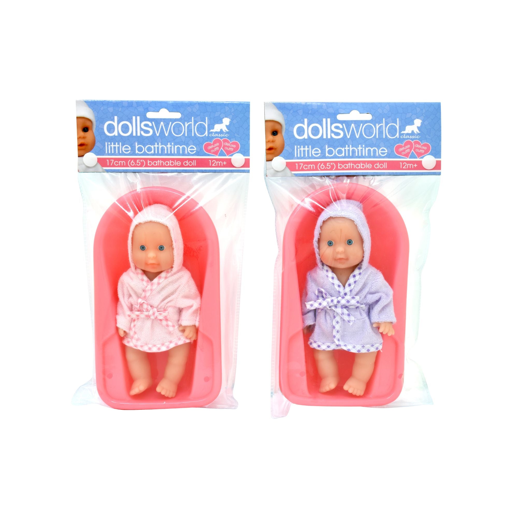 Dolls World Little Bathtime 17cm Bathable Doll Assorted Styles
