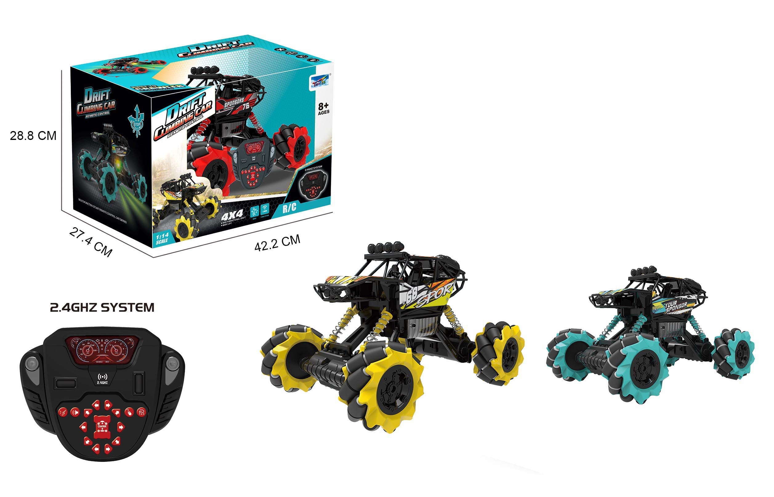 Drift Climbing Car 1:14 Remote Control Rock Crawler Small Assorted Styles