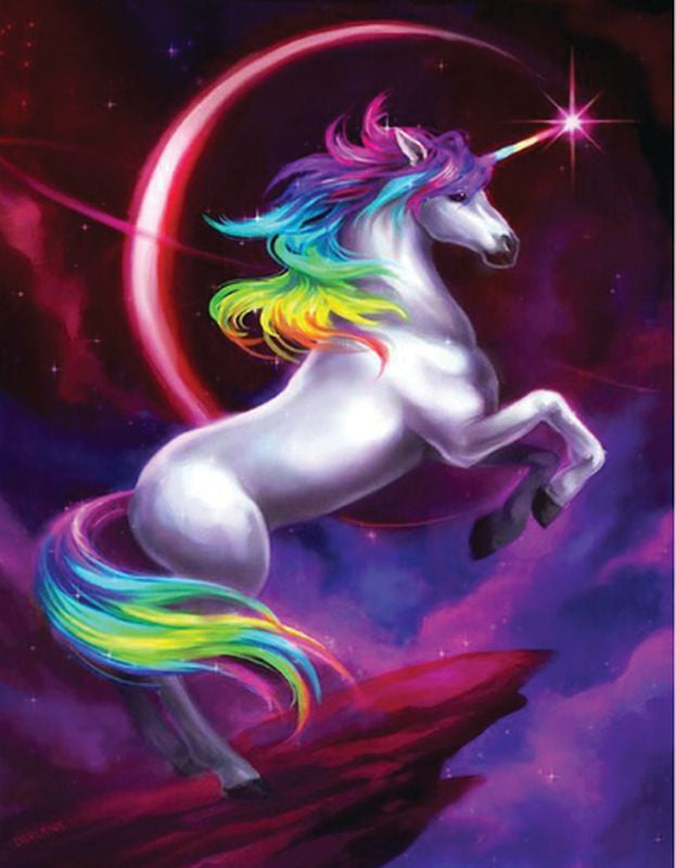 Diamond Art Multi Coloured Unicorn 30cm X 30cm