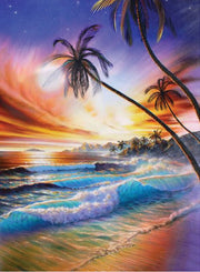 Diamond Art Surf Beach Scene 40cm X 50cm