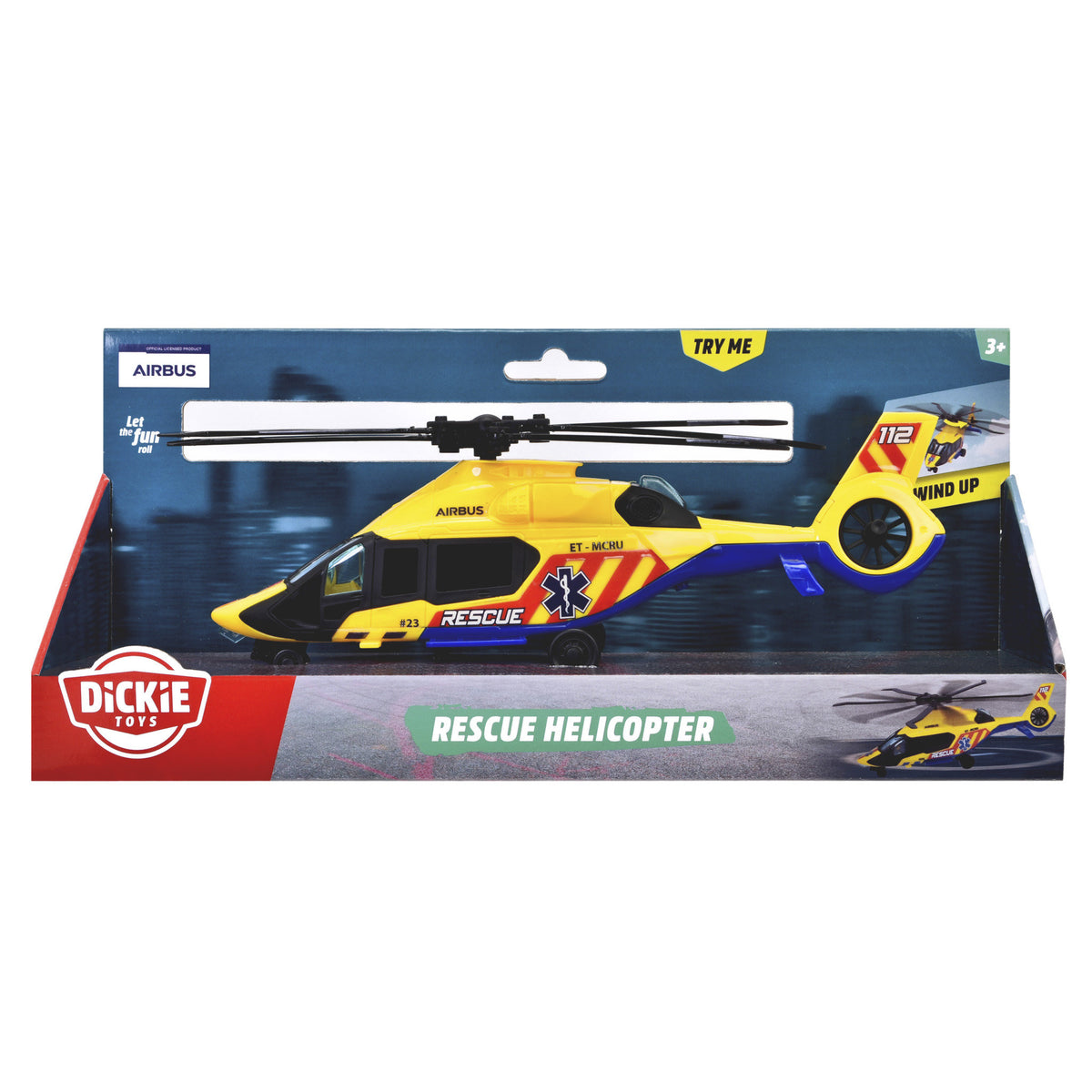 Dickie Toys Airbus H160 Rescue Helicopter toy.
