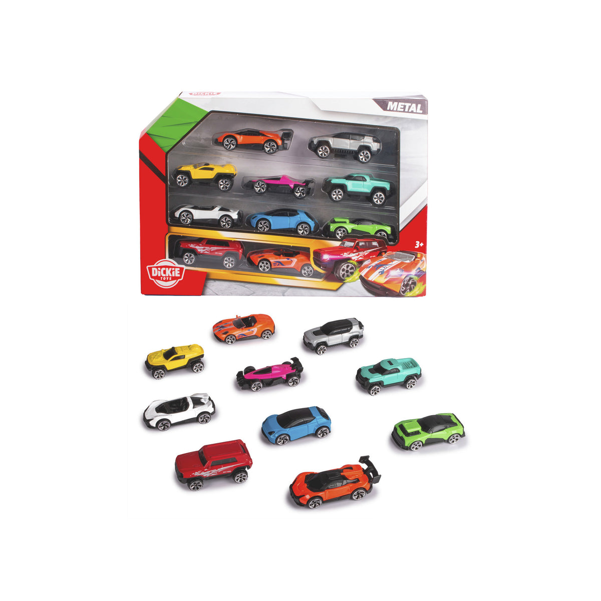 Dickie Toys Die-Cast 10-Pack Vehicles toys.