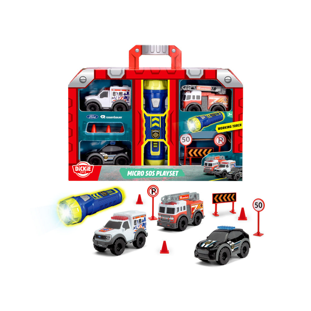 Dickie Toys Micro SOS Playset toys.