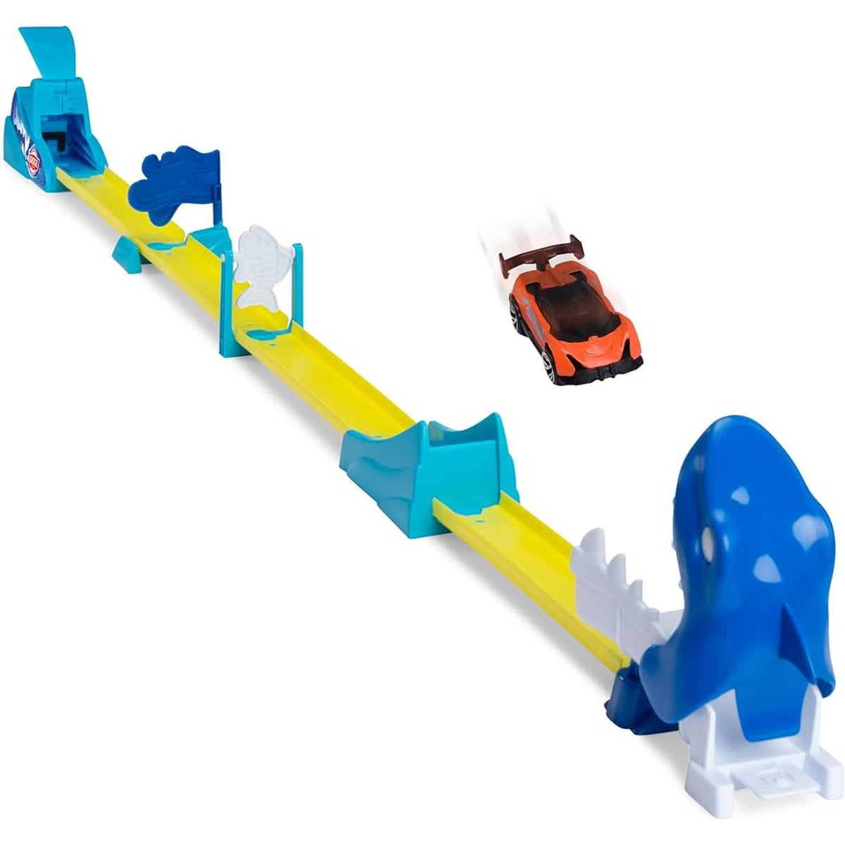 Dickie Toys Shark Launcher Track Set with toy car.