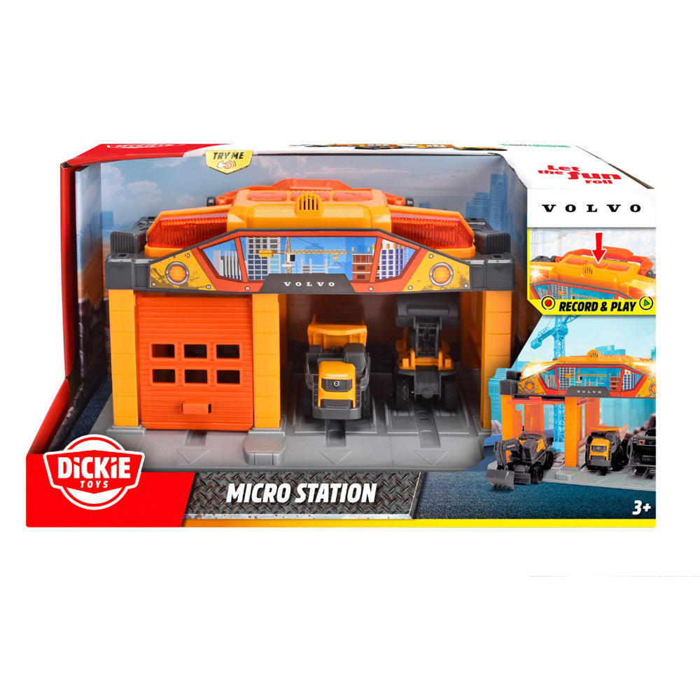 Dickie Toys Micro Construction Station Playset, in packaging