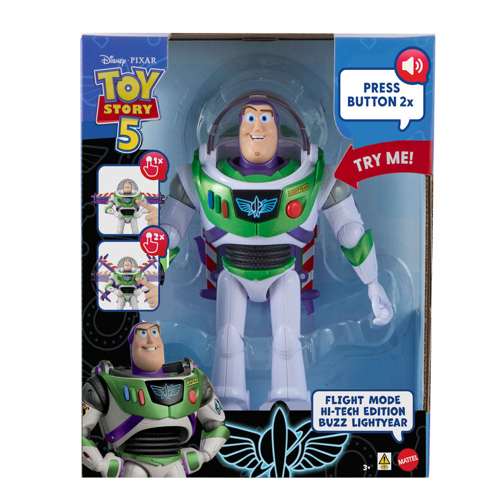 Disney Pixar Toy Story 5 Flight Mode Hi-Tech 10 Inch Action Figure - Buzz Lightyear