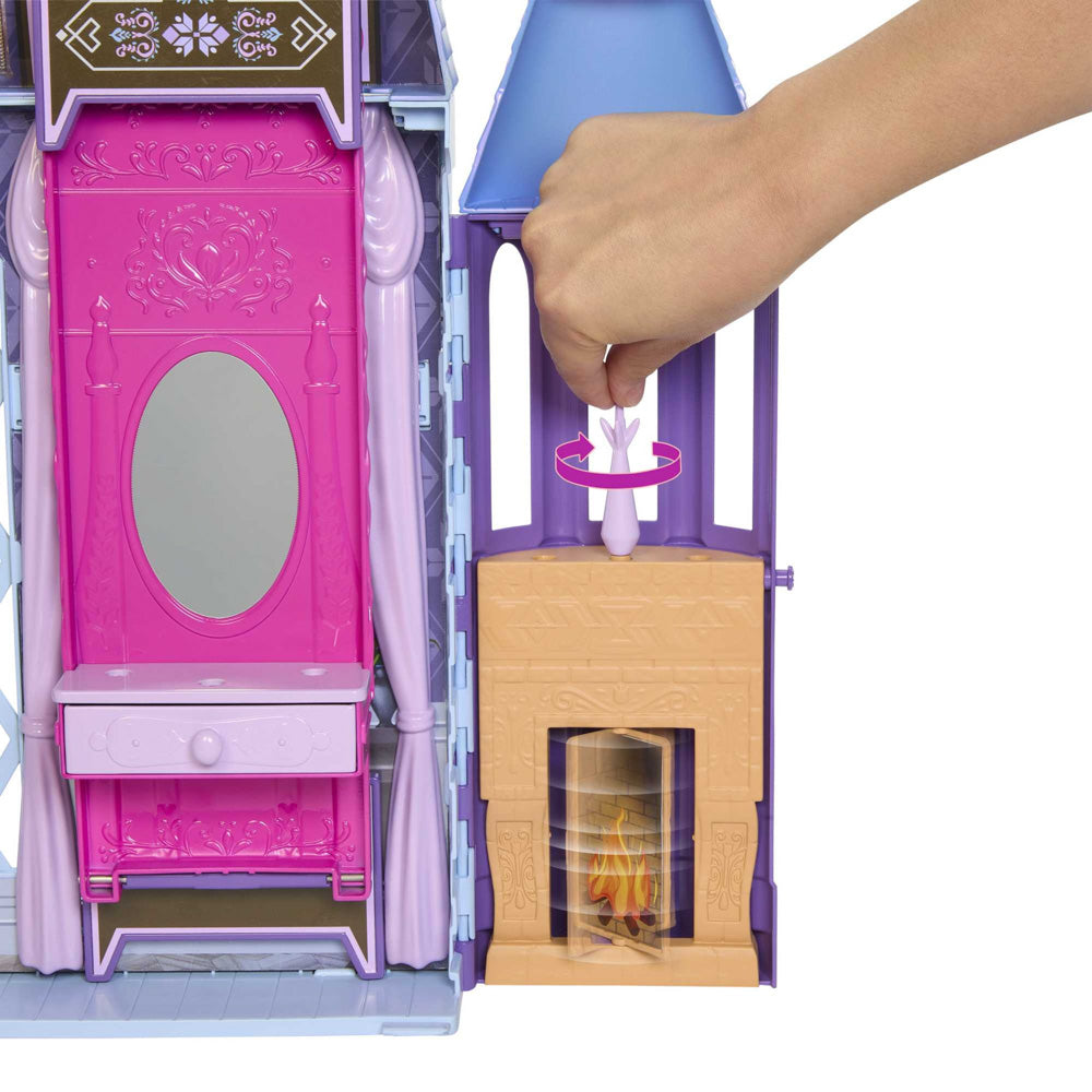Rotating fireplace in the Disney Frozen Elsa's Arendelle Castle