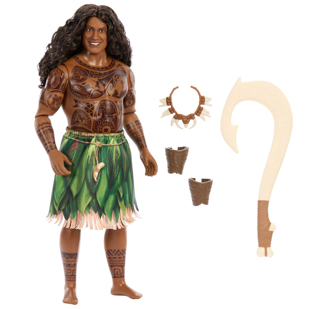 Accessories included with the Disney Moana Live Action - Maui Doll