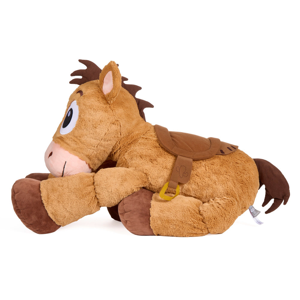 Side view of Disney Pixar Toy Story 5 Ginormous Bullseye horse Plush soft toy