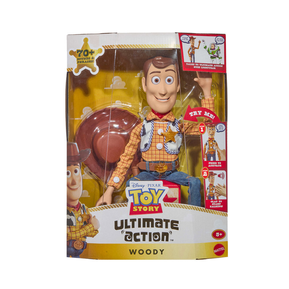 Disney Pixar Toy Story 5 Ultimate Action Talking Woody 16 Inch Figure doll, in packaging