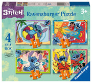 Disney Stitch 4 pack Jigsaw Puzzle box packaging