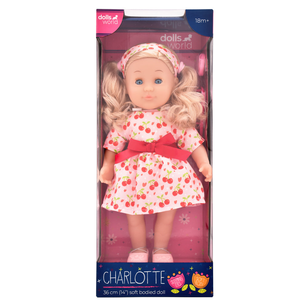Dolls World 14 Inch Doll Set - Charlotte, in packaging