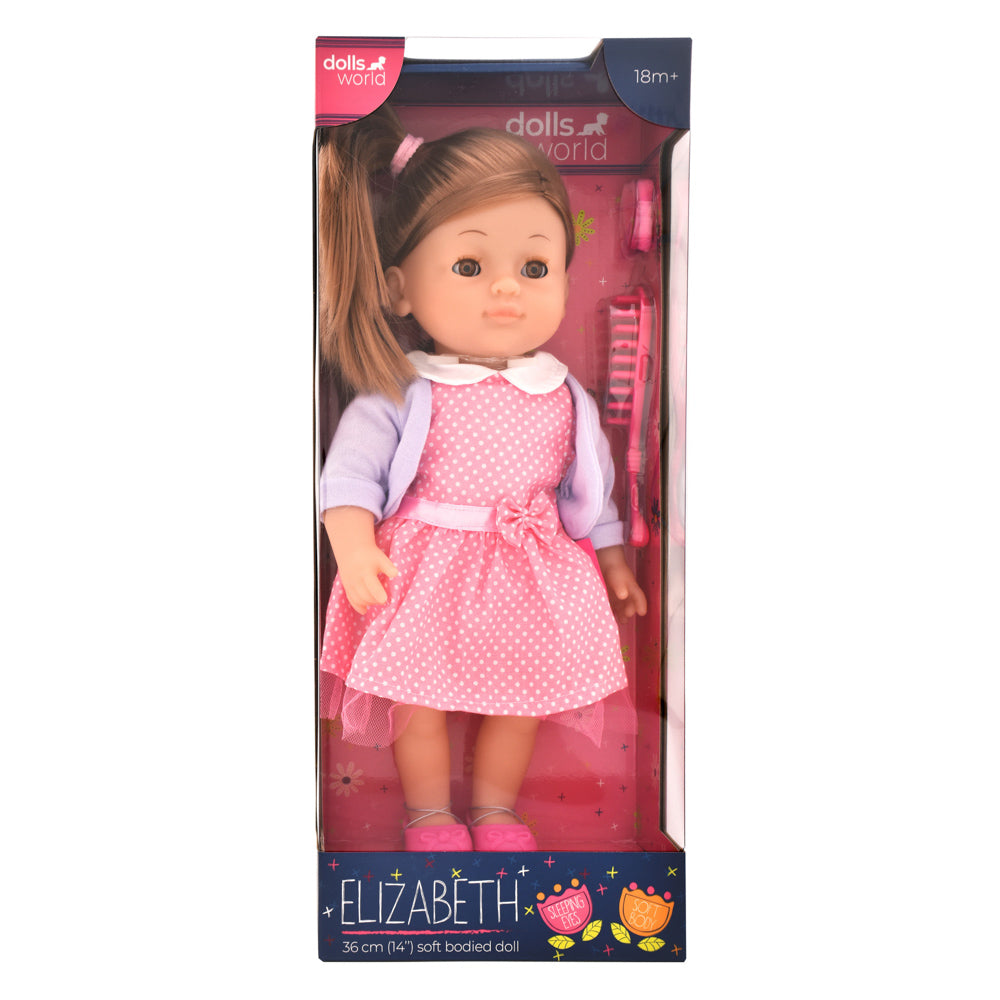 Dolls World 14 Inch Doll Set - Elizabeth, in packaging