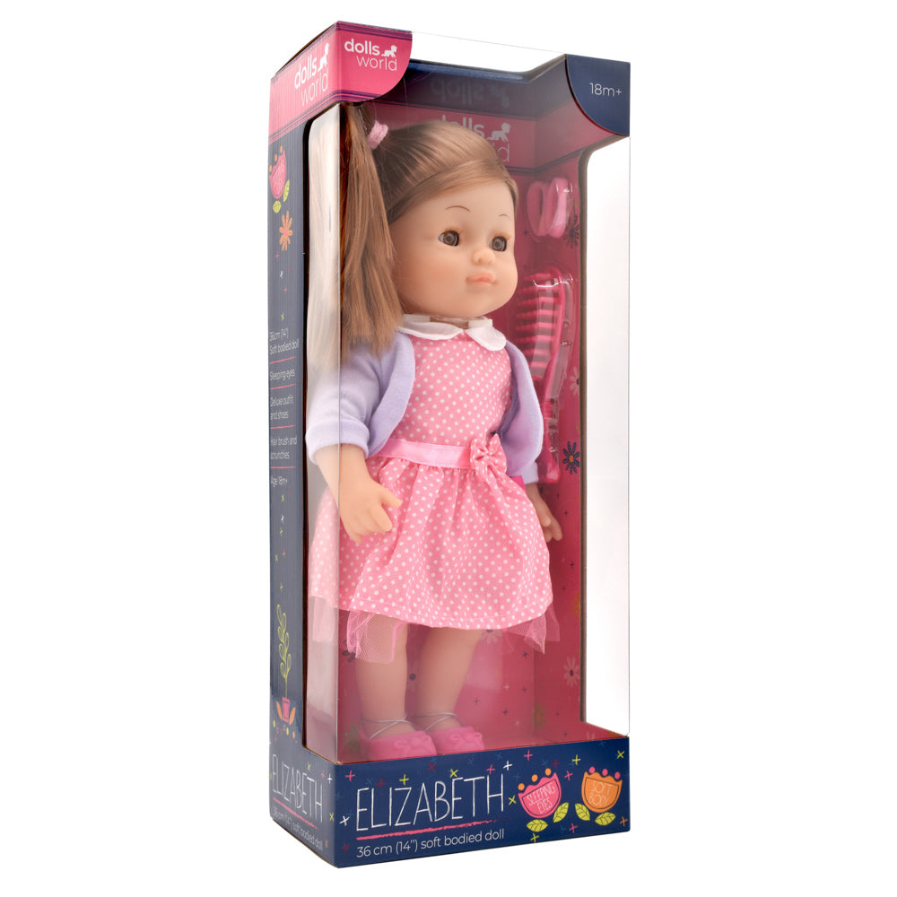Dolls World 14 Inch Doll Set - Elizabeth, in packaging