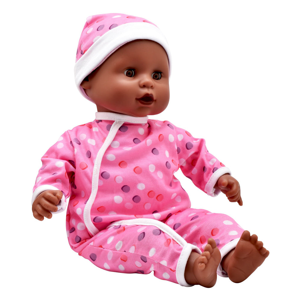 Dolls World Baby Doll Joy - Spots Romper Brown