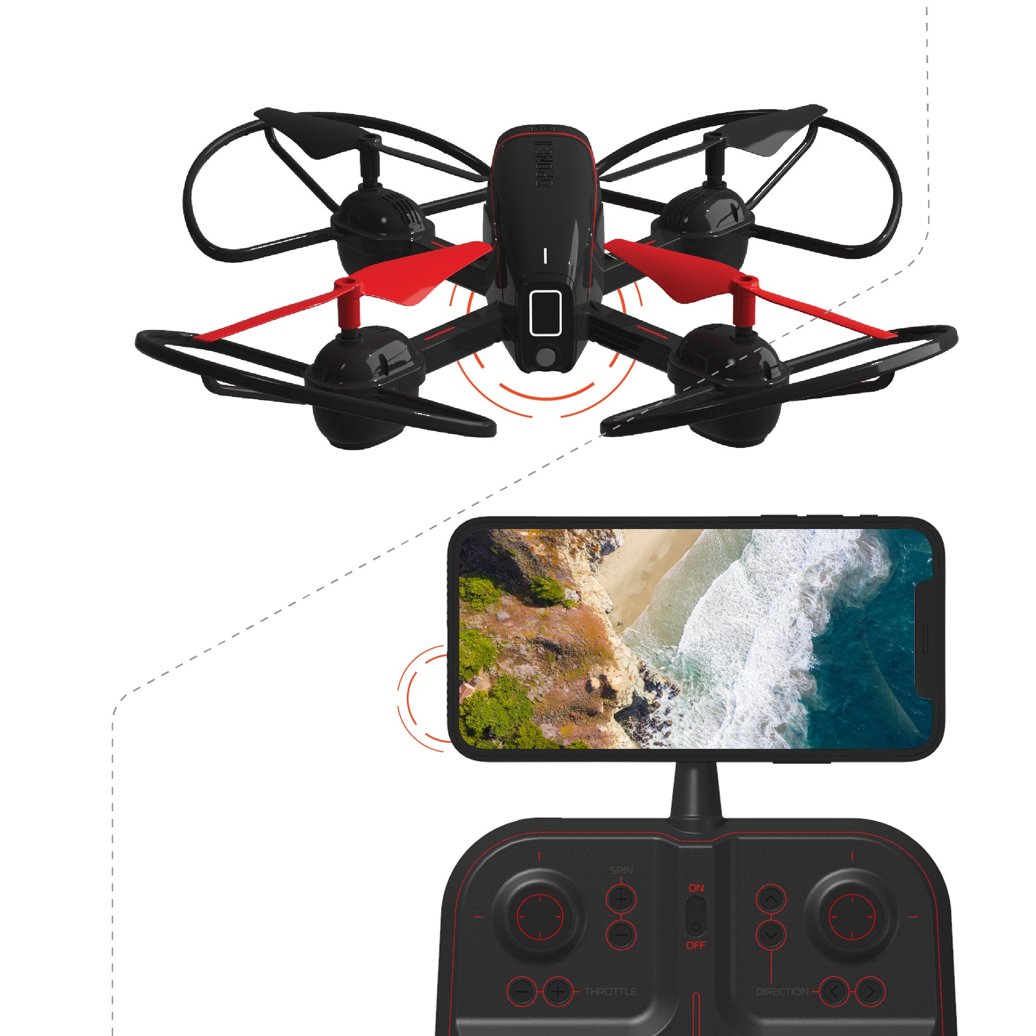 Sharper Image 10 Inch Mach X Video Drone