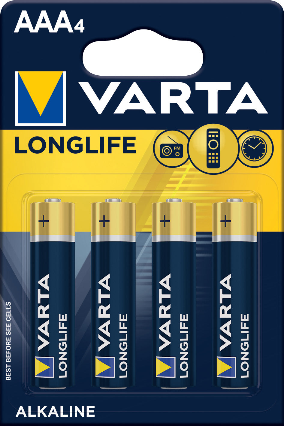 Varta Longlife AAA Battery 4 Pack