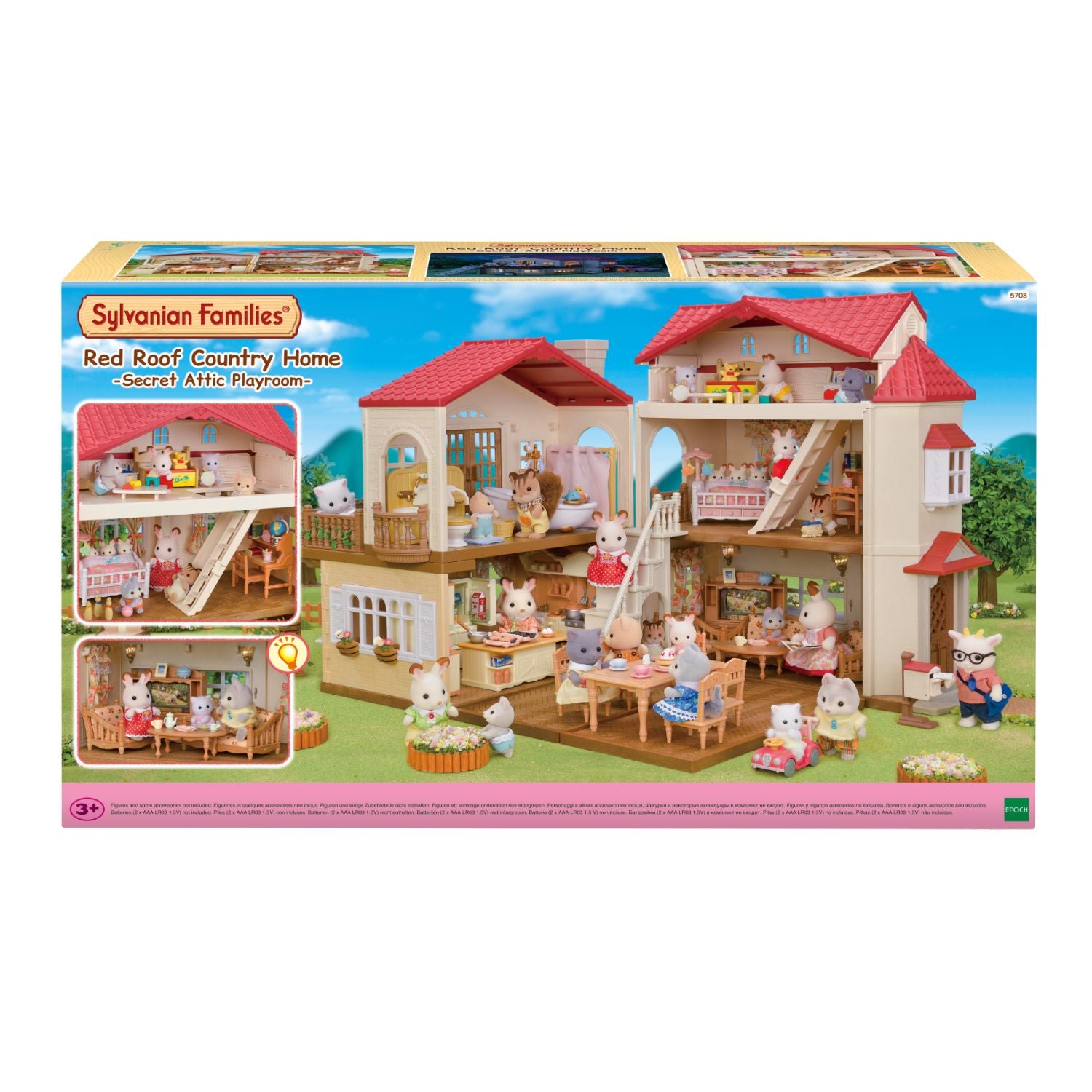 Sylvanian Families Red Roof Home Secret Attic - Toyworld NZ