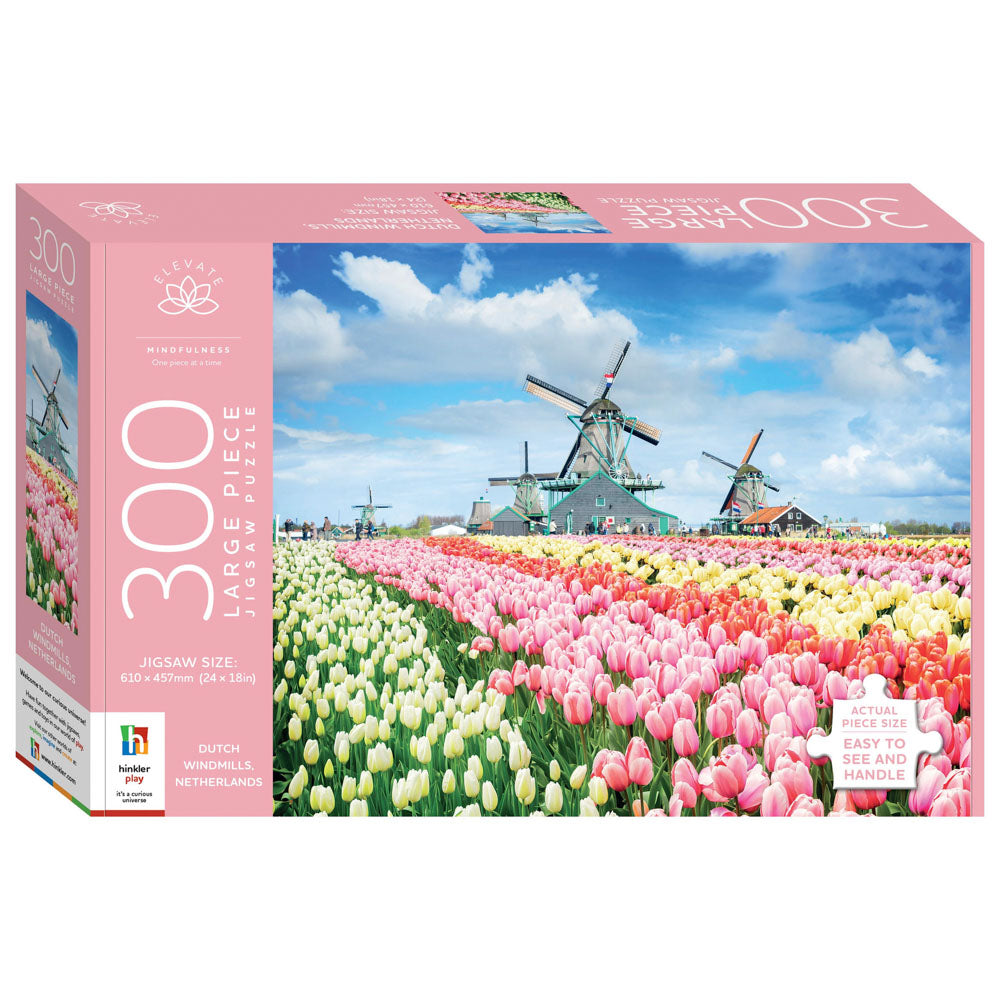 Elevate 300 Piece Jigsaw Puzzle - Windmills Holand.