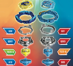 Beyblade Burst Quadstrike Komet Helios H8 And Tidal Pandora P8 Dual Pack