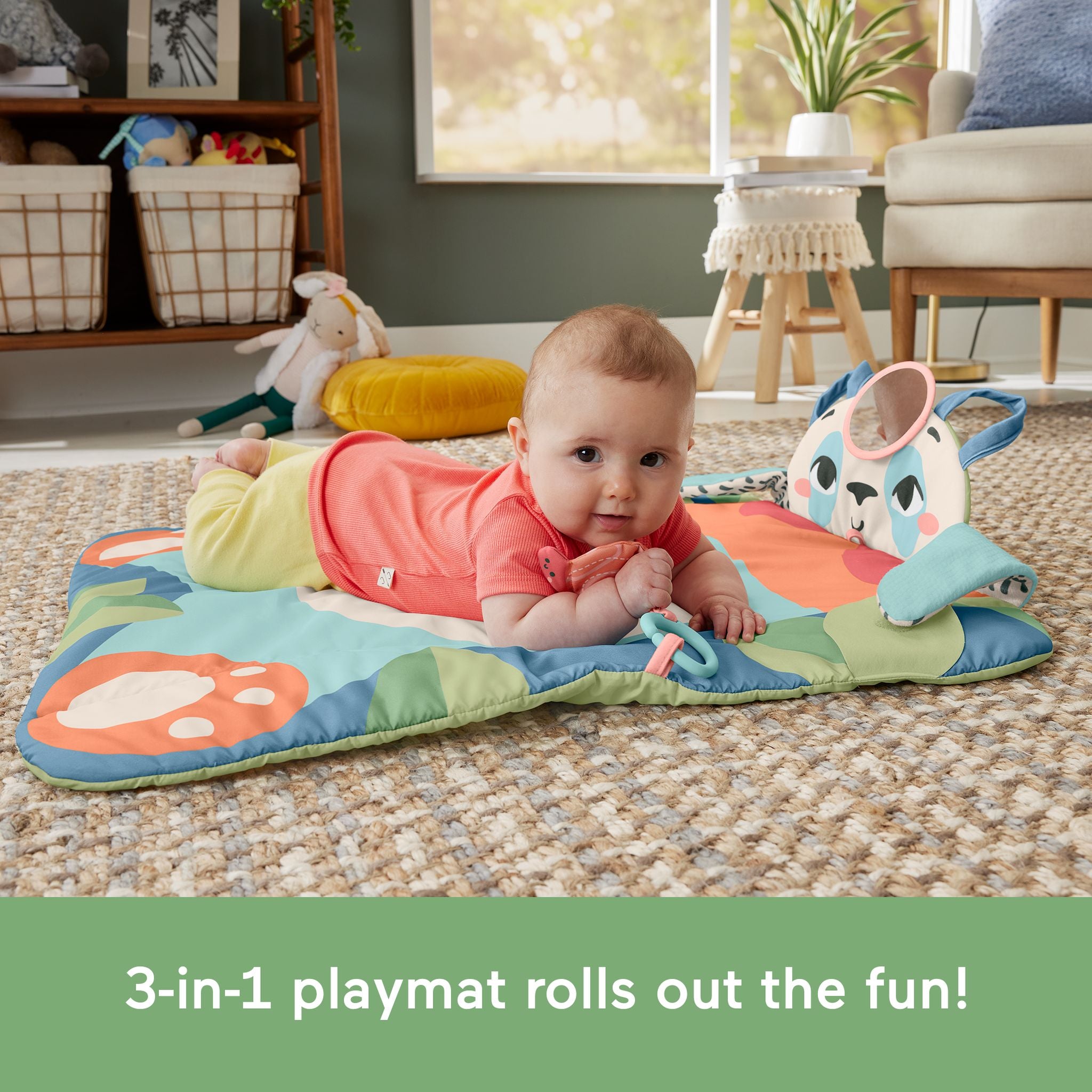 Fisher-Price 3-In-1 Roly-Poly Panda Play Mat