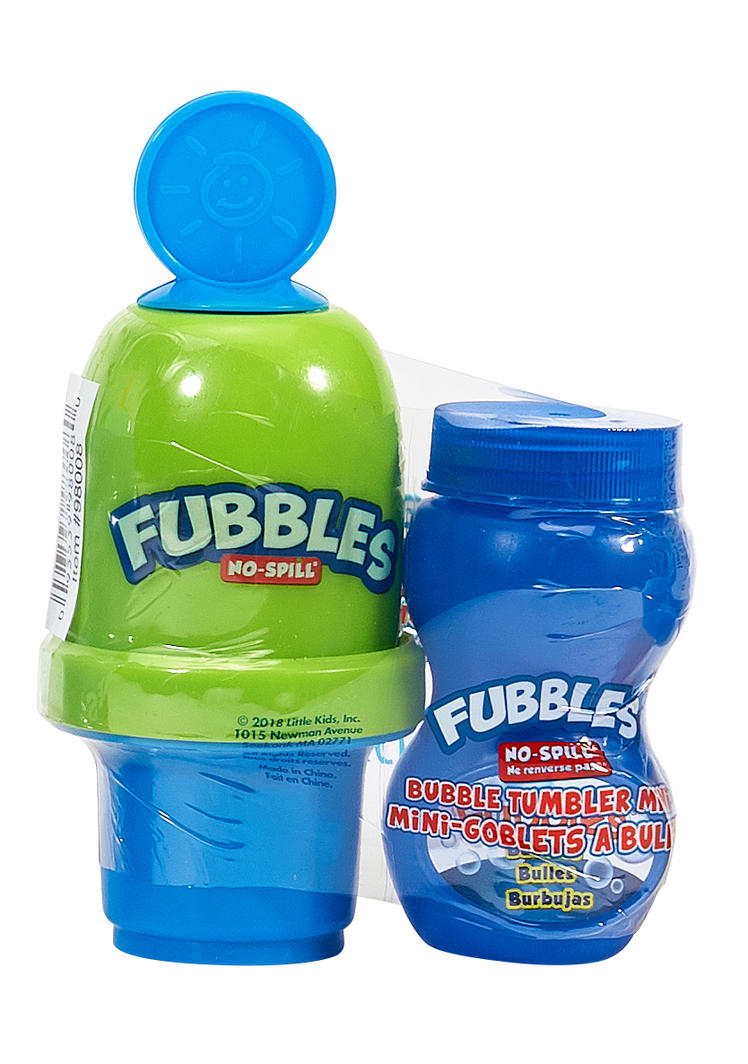 FUBBLES NOSPILL BUBBLE TUMBLER MINI ASSORTED STYLES