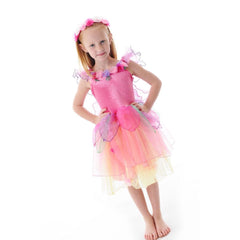 Fairy Girls Paris Daisy Fairy Dress Pink Small