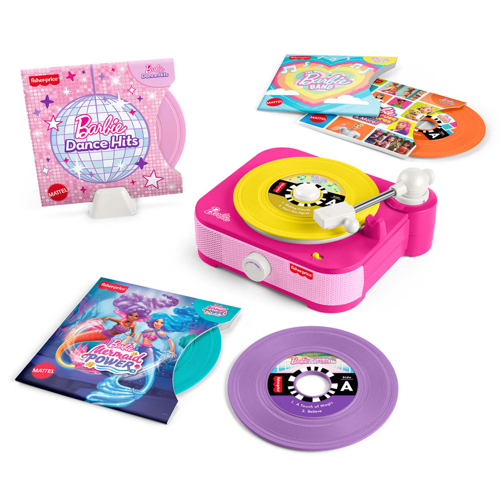 Fisher-Price Barbie Record Player - Dance Hits, with vinyls.
