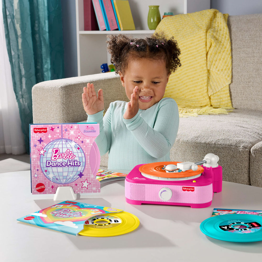 Fisher-Price Barbie Record Player - Dance Hits, with vinyls.