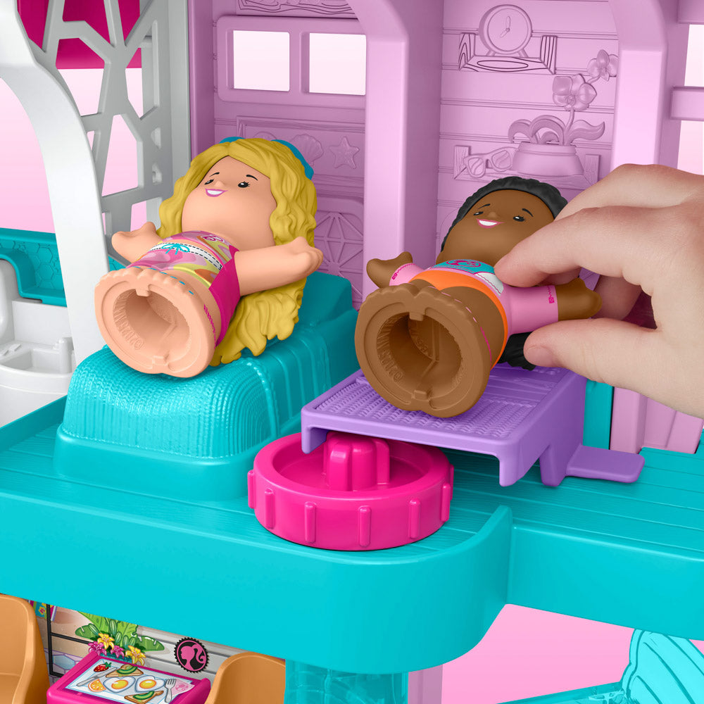 Fisher-Price Little People Malibu Barbie Beach House playset toy.