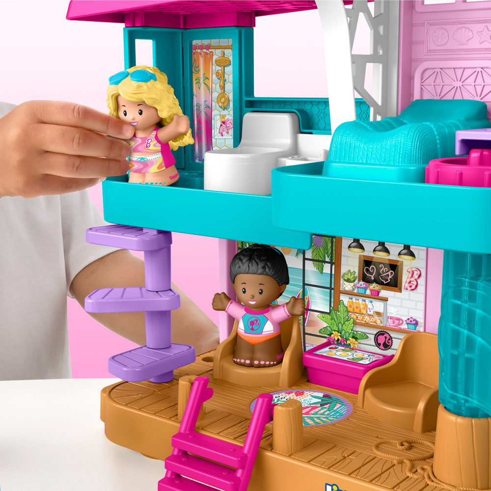 Fisher-Price Little People Malibu Barbie Beach House playset toy.