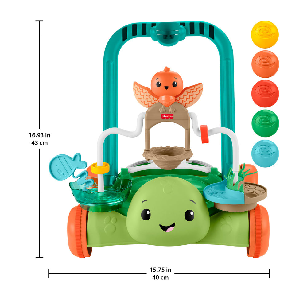 The Fisher-Price Turtle Walker for Baby is 43cm tall.