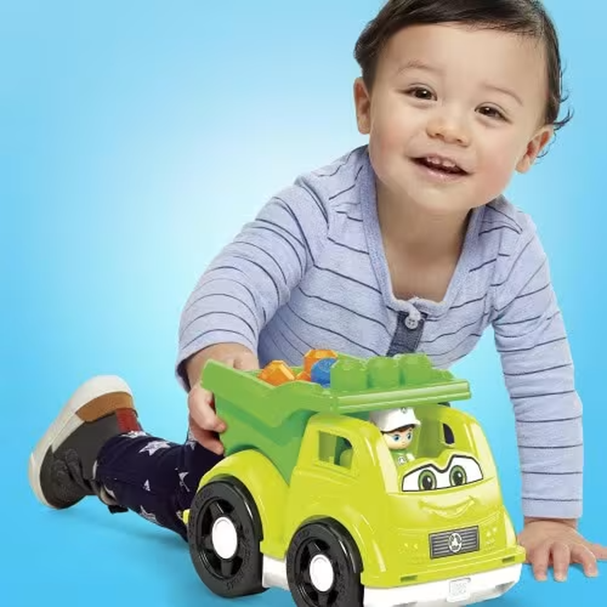Fisher-Price MEGA Bloks First Builders Lil Vehicles Raphy Recycling Truck