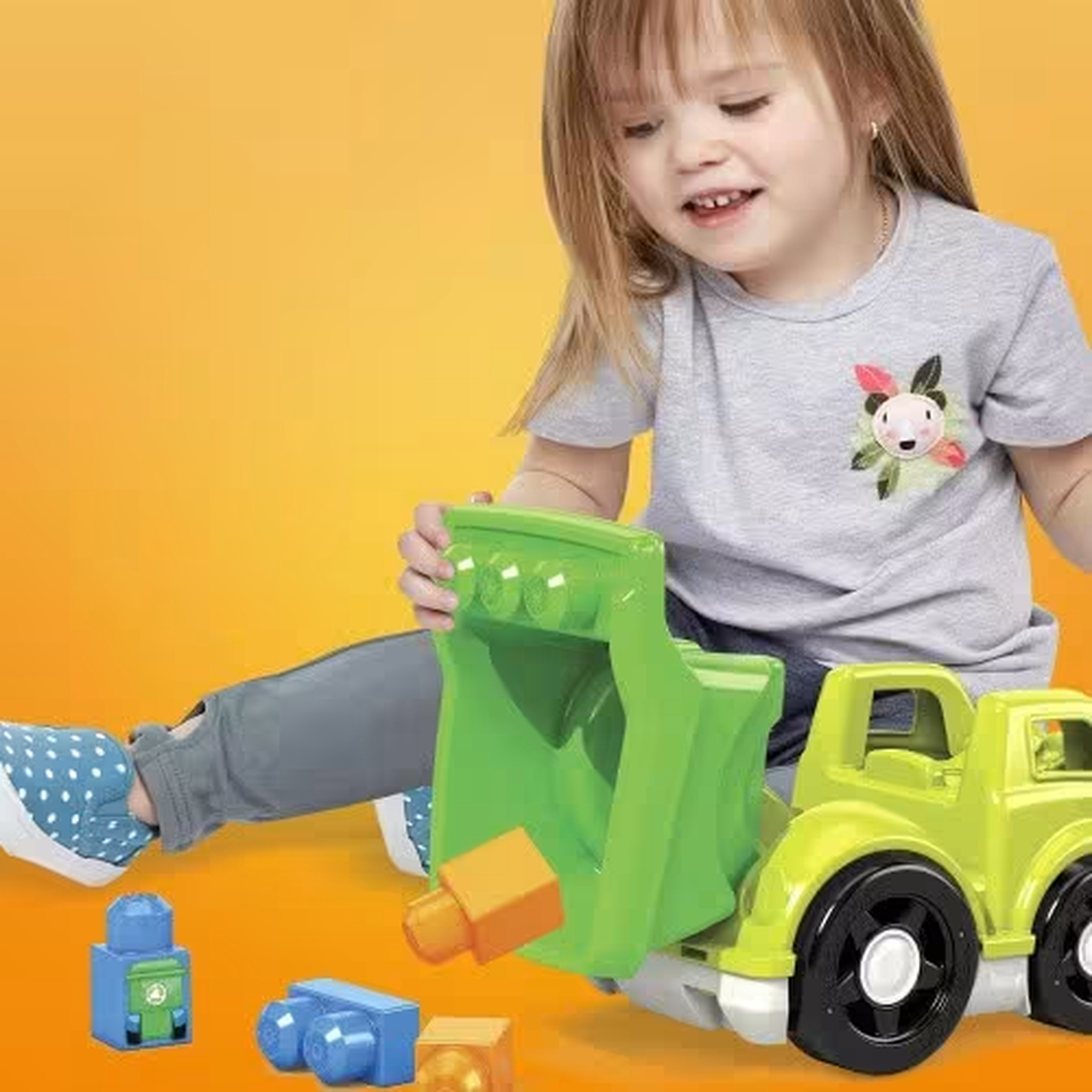 Fisher-Price MEGA Bloks First Builders Lil Vehicles Raphy Recycling Truck