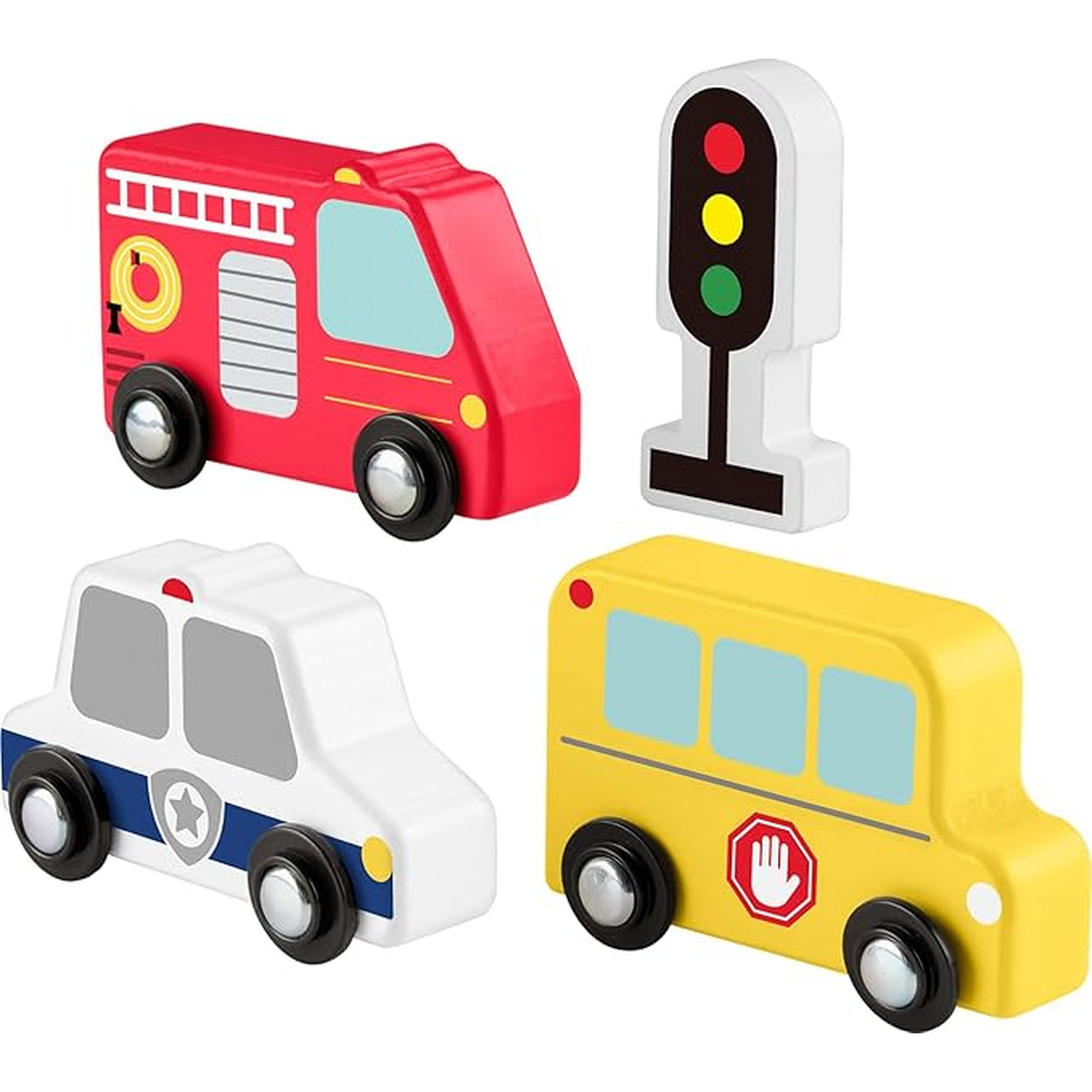 Fisher Price Wood Small Vehicle 4 Pack