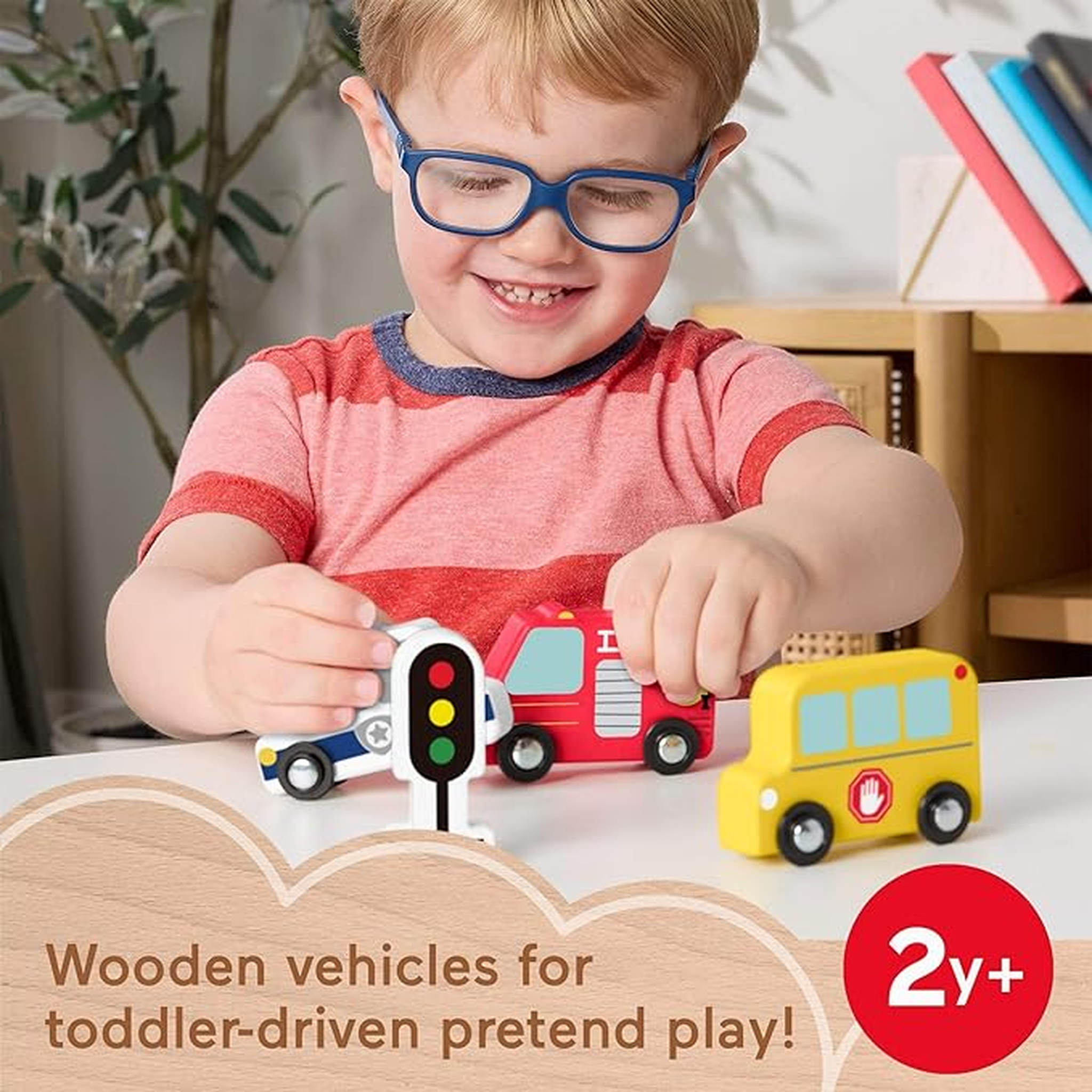 Fisher Price Wood Small Vehicle 4 Pack