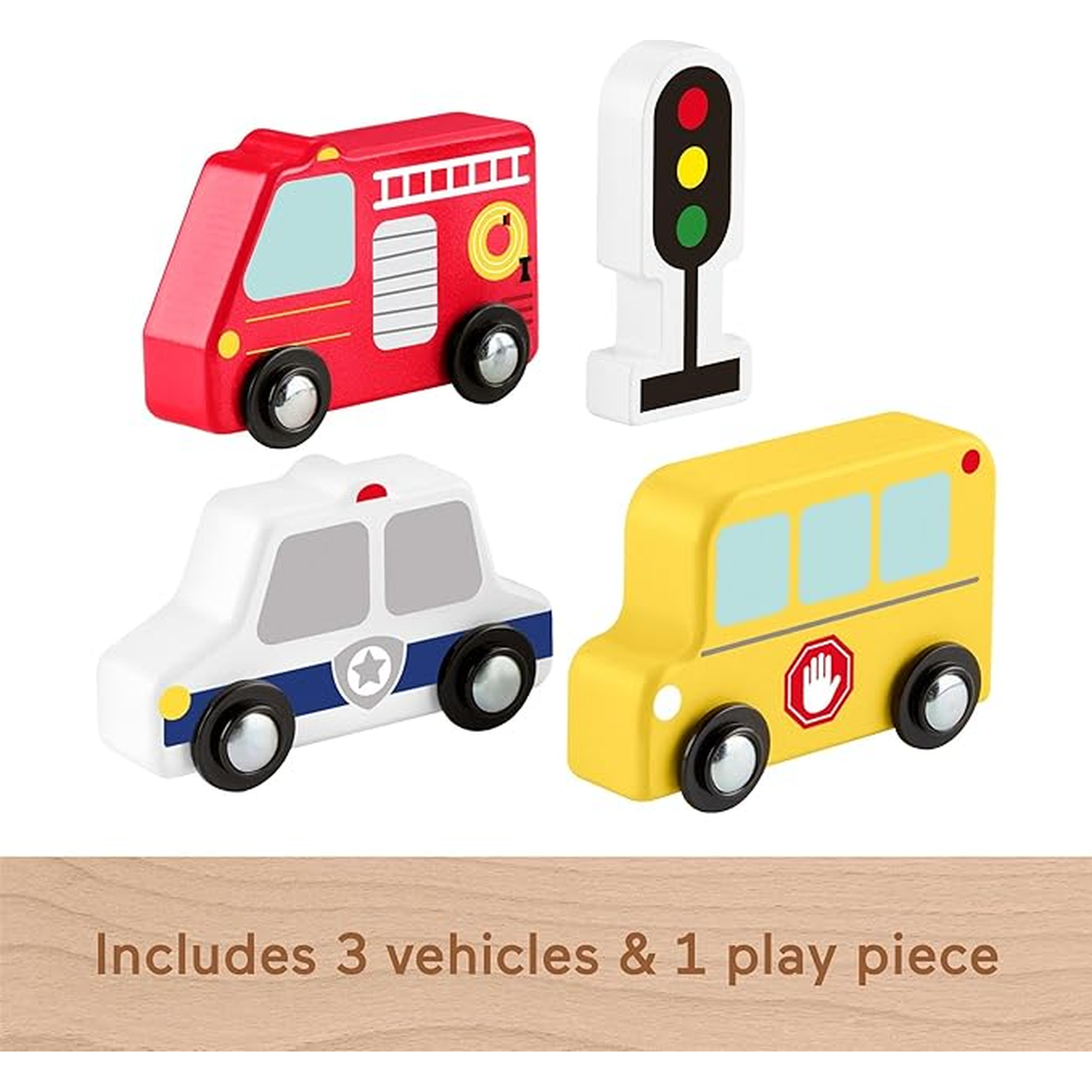 Fisher Price Wood Small Vehicle 4 Pack