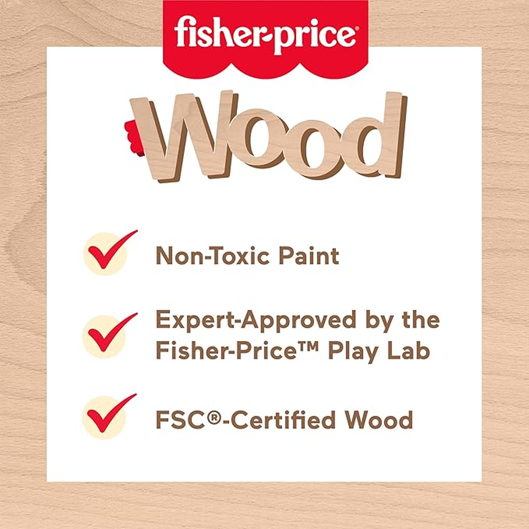 Fisher Price Wood Small Vehicle 4 Pack