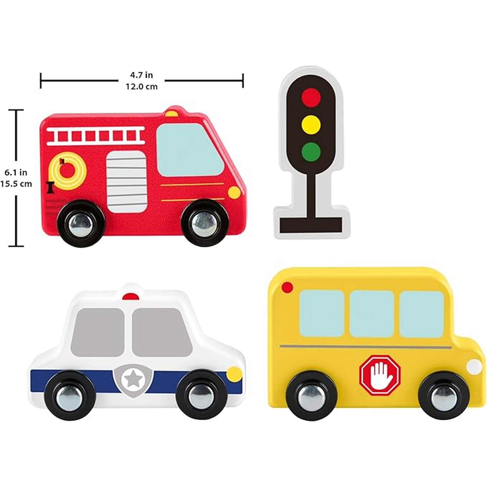 Fisher Price Wood Small Vehicle 4 Pack