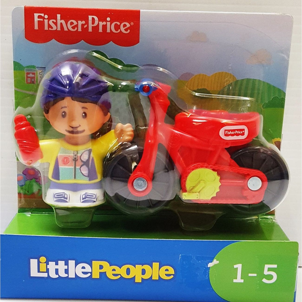 FISHER-PRICE LITTLE PEOPLE FIGURE 2 PACK - CYCLIST SAMUEL