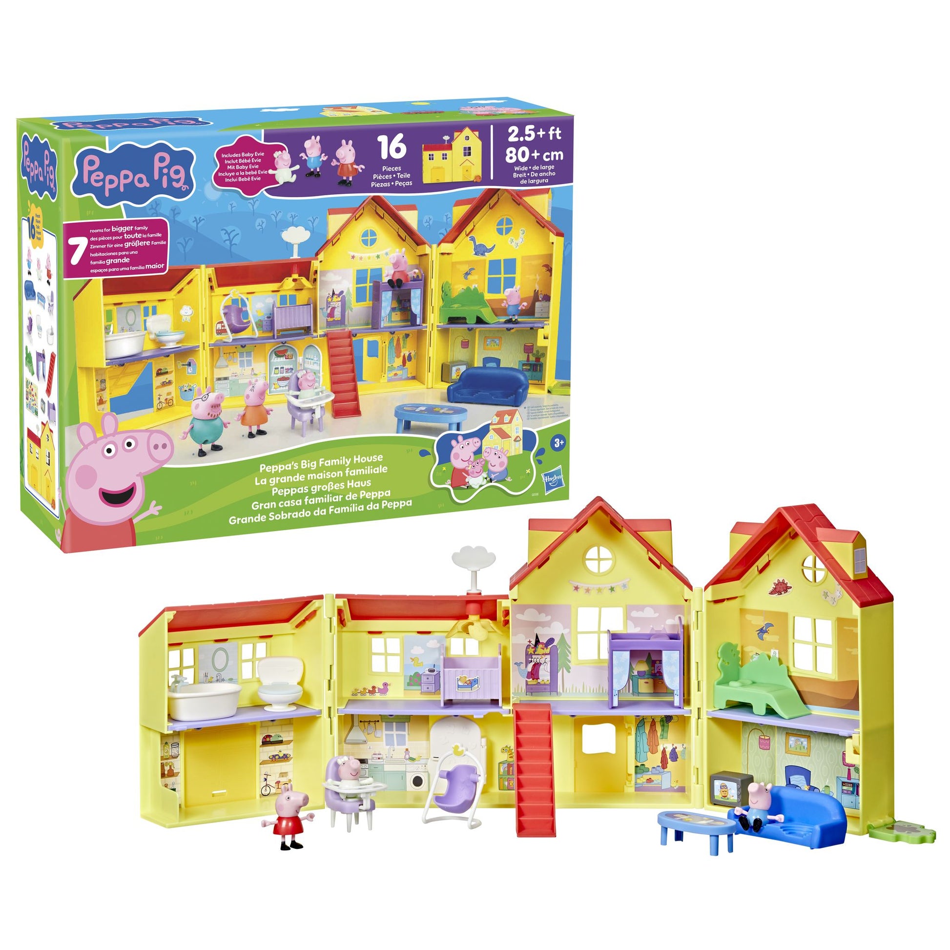 Peppa Pig Peppa's Big Family Fold Out House - Toyworld NZ