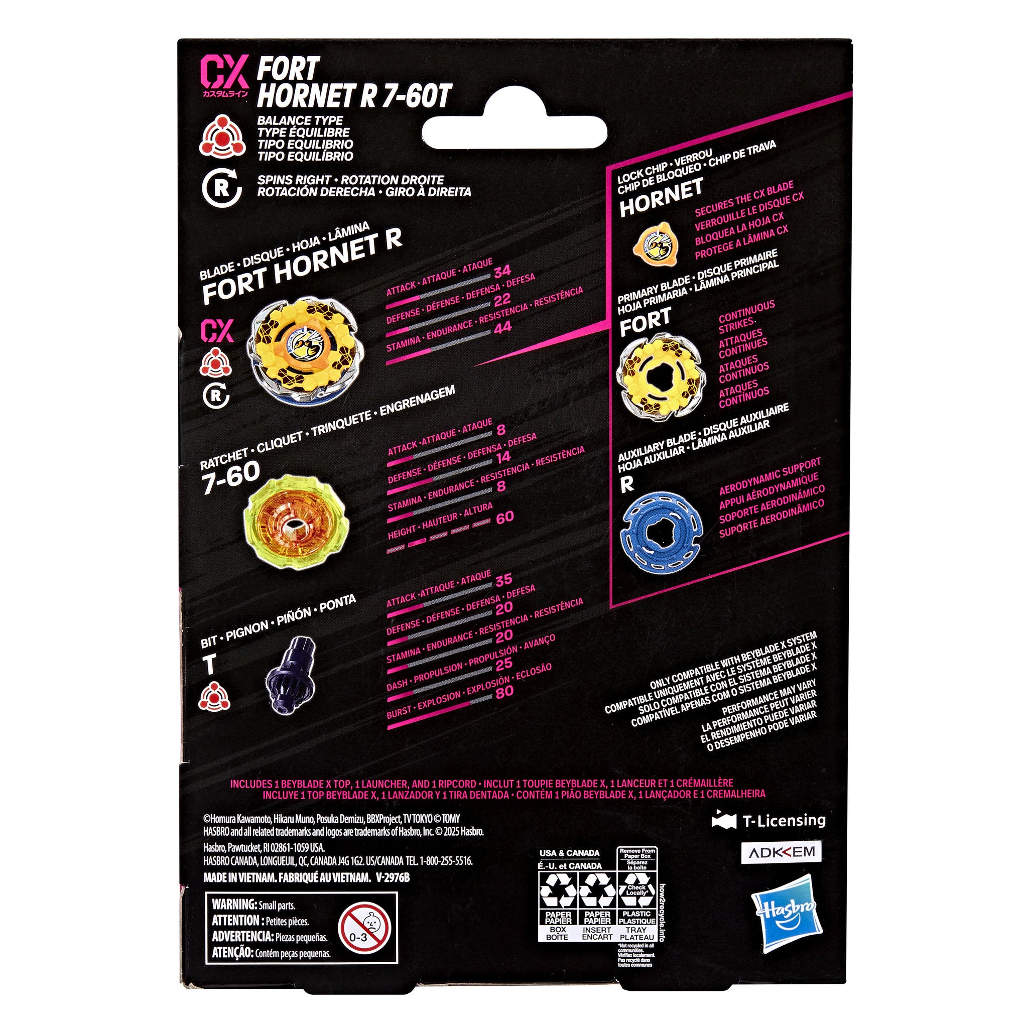 Beyblade X 
Fort Hornet R 7-60T CX Starter Pack Set