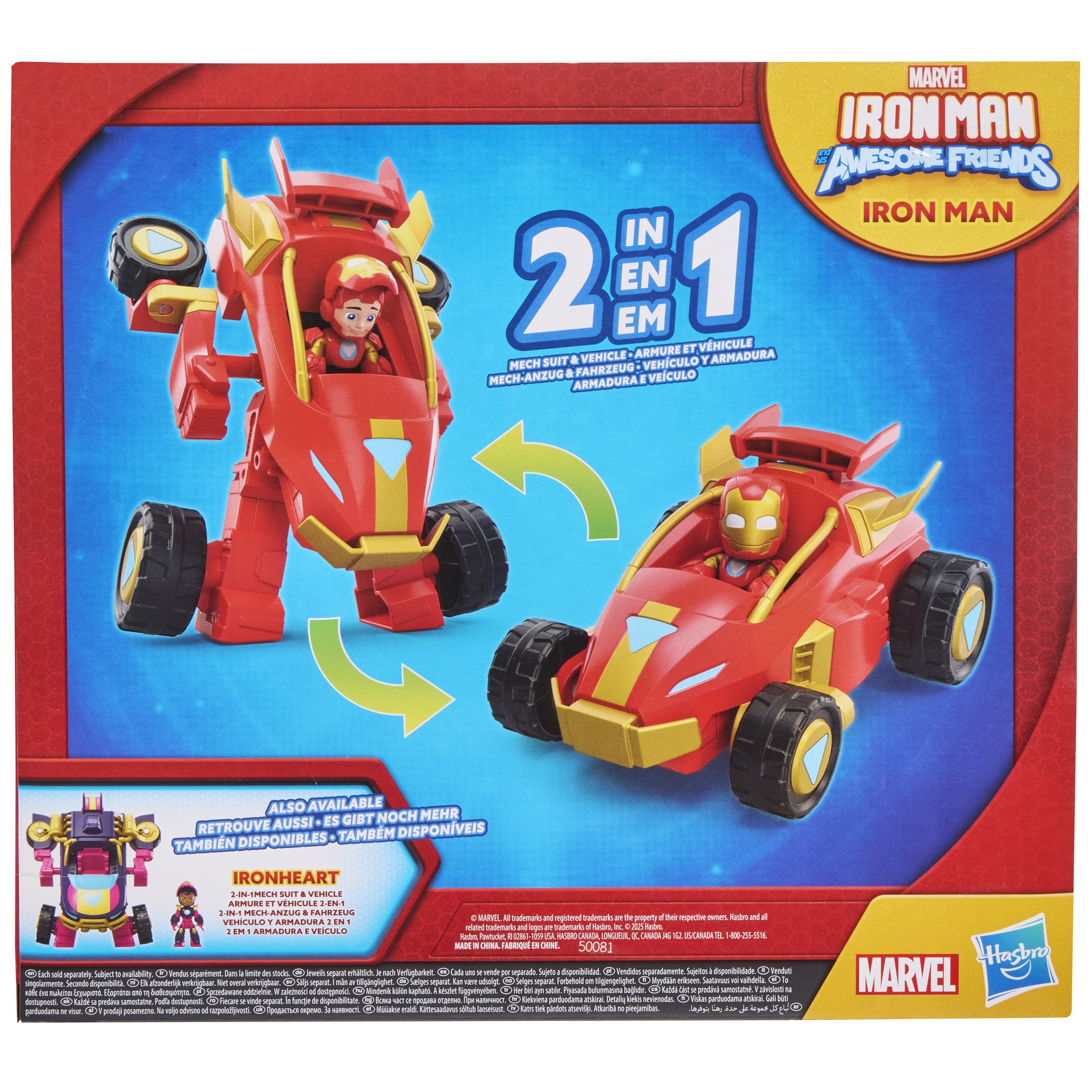 Marvel Iron Man and His Awesome Friends Iron Man 2-In-1 Mech Suit & Vehicle